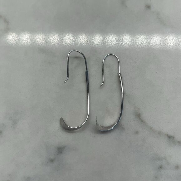 Sterling Silver 925 Hook Earrings Fish Hook Shape/style - Picture 2 of 7